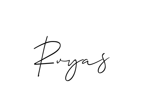 Similarly Allison_Script is the best handwritten signature design. Signature creator online .You can use it as an online autograph creator for name Rvyas. Rvyas signature style 2 images and pictures png