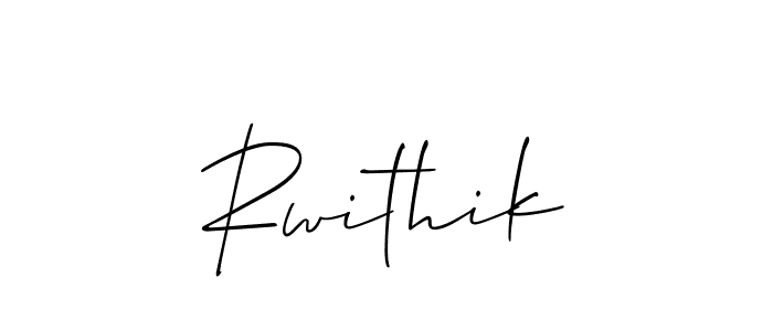 Create a beautiful signature design for name Rwithik. With this signature (Allison_Script) fonts, you can make a handwritten signature for free. Rwithik signature style 2 images and pictures png