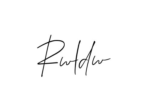 The best way (Allison_Script) to make a short signature is to pick only two or three words in your name. The name Rwldw include a total of six letters. For converting this name. Rwldw signature style 2 images and pictures png