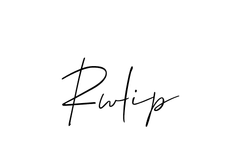 Use a signature maker to create a handwritten signature online. With this signature software, you can design (Allison_Script) your own signature for name Rwlip. Rwlip signature style 2 images and pictures png