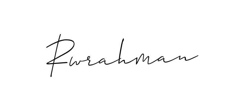 Once you've used our free online signature maker to create your best signature Allison_Script style, it's time to enjoy all of the benefits that Rwrahman name signing documents. Rwrahman signature style 2 images and pictures png