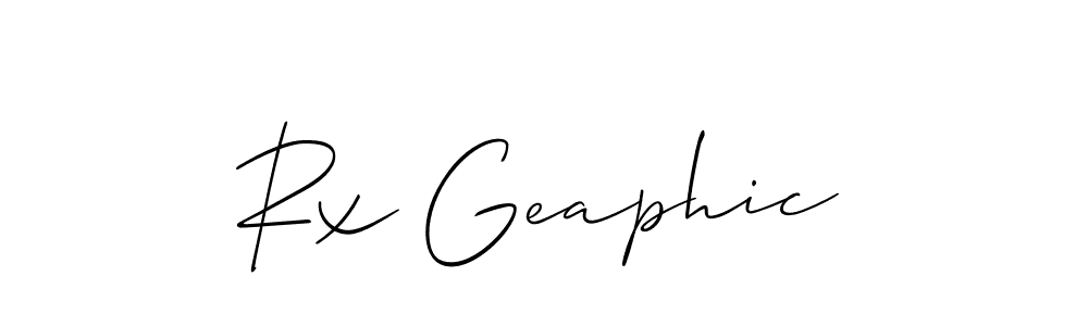 Make a beautiful signature design for name Rx Geaphic. With this signature (Allison_Script) style, you can create a handwritten signature for free. Rx Geaphic signature style 2 images and pictures png
