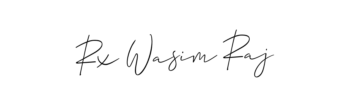 You should practise on your own different ways (Allison_Script) to write your name (Rx Wasim Raj) in signature. don't let someone else do it for you. Rx Wasim Raj signature style 2 images and pictures png