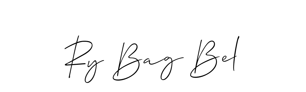 The best way (Allison_Script) to make a short signature is to pick only two or three words in your name. The name Ry Bag Bel include a total of six letters. For converting this name. Ry Bag Bel signature style 2 images and pictures png