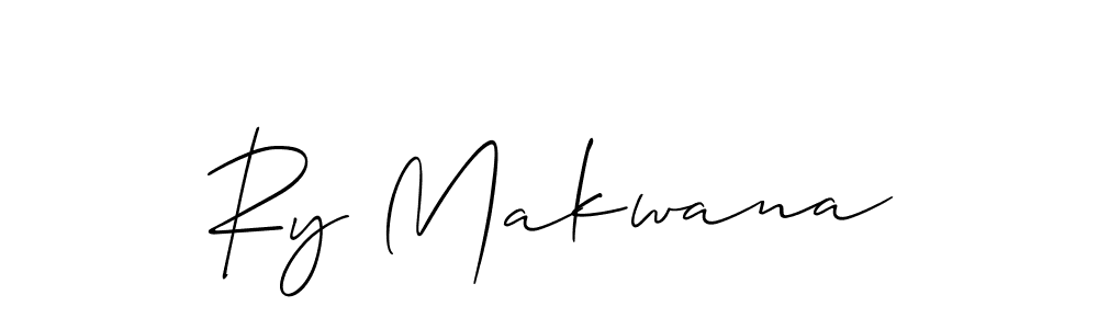 The best way (Allison_Script) to make a short signature is to pick only two or three words in your name. The name Ry Makwana include a total of six letters. For converting this name. Ry Makwana signature style 2 images and pictures png
