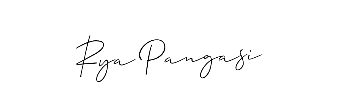 Rya Pangasi stylish signature style. Best Handwritten Sign (Allison_Script) for my name. Handwritten Signature Collection Ideas for my name Rya Pangasi. Rya Pangasi signature style 2 images and pictures png