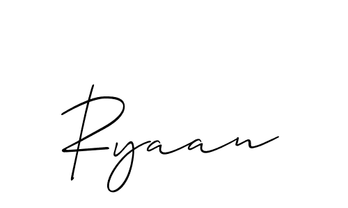 How to make Ryaan name signature. Use Allison_Script style for creating short signs online. This is the latest handwritten sign. Ryaan signature style 2 images and pictures png