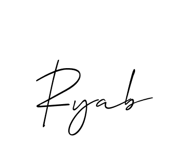 Ryab stylish signature style. Best Handwritten Sign (Allison_Script) for my name. Handwritten Signature Collection Ideas for my name Ryab. Ryab signature style 2 images and pictures png