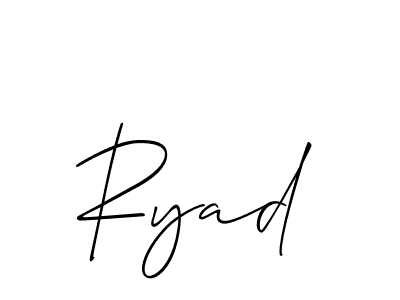 if you are searching for the best signature style for your name Ryad. so please give up your signature search. here we have designed multiple signature styles  using Allison_Script. Ryad signature style 2 images and pictures png