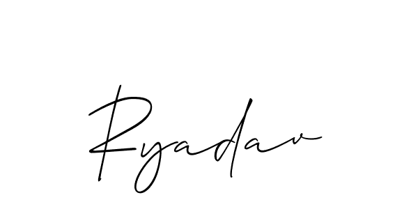 How to make Ryadav signature? Allison_Script is a professional autograph style. Create handwritten signature for Ryadav name. Ryadav signature style 2 images and pictures png