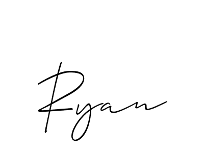 You should practise on your own different ways (Allison_Script) to write your name (Ryan) in signature. don't let someone else do it for you. Ryan signature style 2 images and pictures png