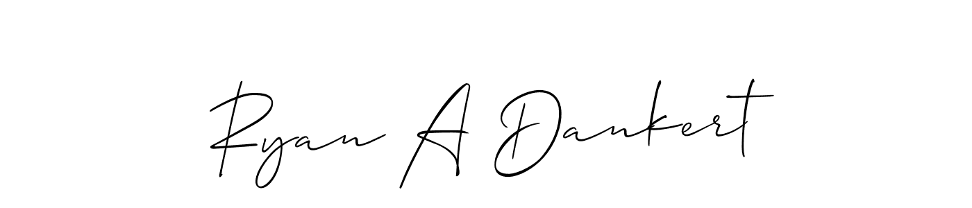 Ryan A Dankert stylish signature style. Best Handwritten Sign (Allison_Script) for my name. Handwritten Signature Collection Ideas for my name Ryan A Dankert. Ryan A Dankert signature style 2 images and pictures png