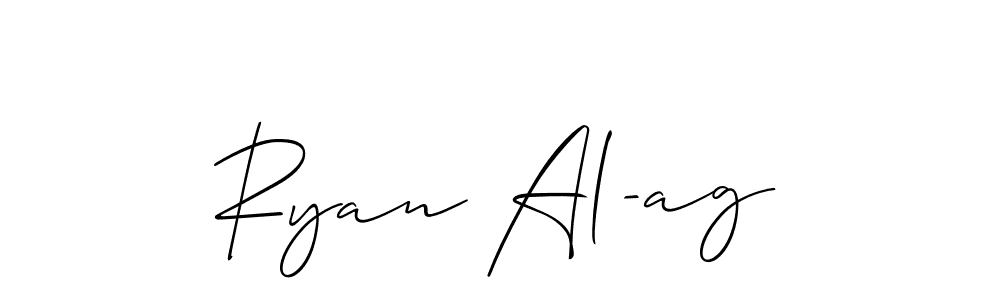 Design your own signature with our free online signature maker. With this signature software, you can create a handwritten (Allison_Script) signature for name Ryan Al-ag. Ryan Al-ag signature style 2 images and pictures png