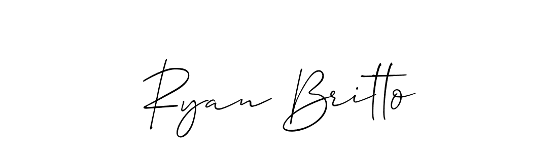 Create a beautiful signature design for name Ryan Britto. With this signature (Allison_Script) fonts, you can make a handwritten signature for free. Ryan Britto signature style 2 images and pictures png