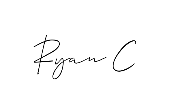 How to Draw Ryan C signature style? Allison_Script is a latest design signature styles for name Ryan C. Ryan C signature style 2 images and pictures png