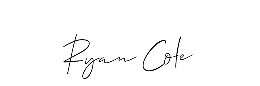 How to make Ryan Cole name signature. Use Allison_Script style for creating short signs online. This is the latest handwritten sign. Ryan Cole signature style 2 images and pictures png