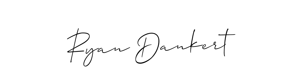 How to make Ryan Dankert name signature. Use Allison_Script style for creating short signs online. This is the latest handwritten sign. Ryan Dankert signature style 2 images and pictures png