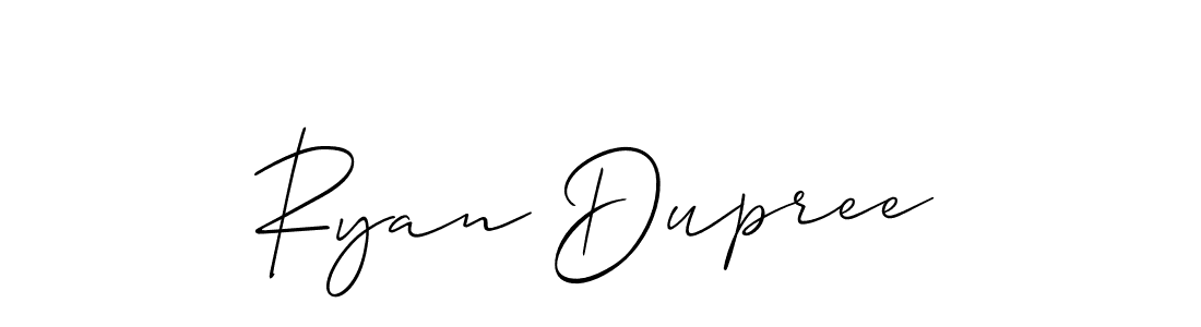 Use a signature maker to create a handwritten signature online. With this signature software, you can design (Allison_Script) your own signature for name Ryan Dupree. Ryan Dupree signature style 2 images and pictures png