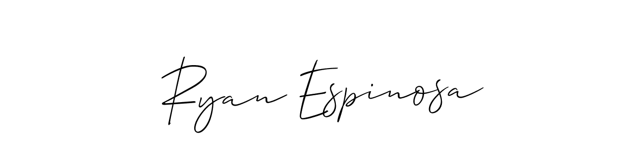 Use a signature maker to create a handwritten signature online. With this signature software, you can design (Allison_Script) your own signature for name Ryan Espinosa. Ryan Espinosa signature style 2 images and pictures png