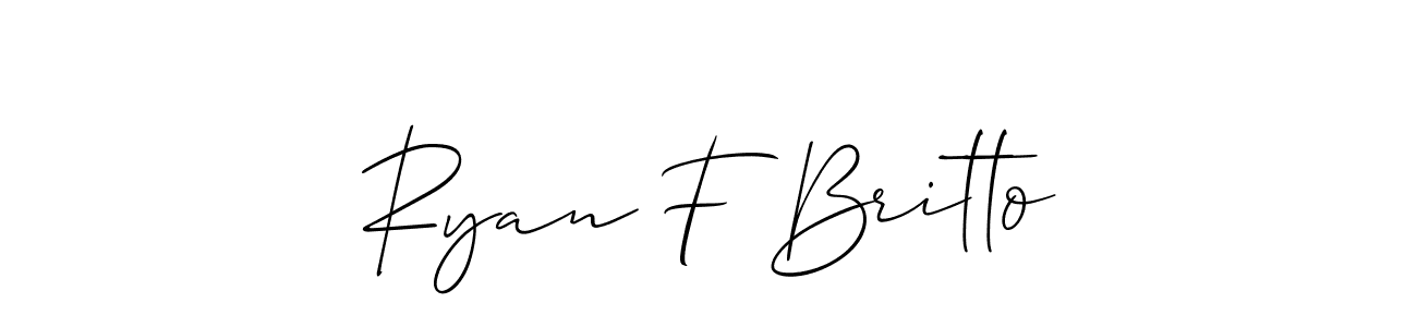 Best and Professional Signature Style for Ryan F Britto. Allison_Script Best Signature Style Collection. Ryan F Britto signature style 2 images and pictures png