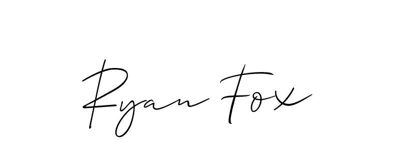 Use a signature maker to create a handwritten signature online. With this signature software, you can design (Allison_Script) your own signature for name Ryan Fox. Ryan Fox signature style 2 images and pictures png