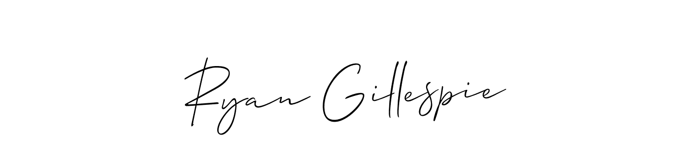 It looks lik you need a new signature style for name Ryan Gillespie. Design unique handwritten (Allison_Script) signature with our free signature maker in just a few clicks. Ryan Gillespie signature style 2 images and pictures png