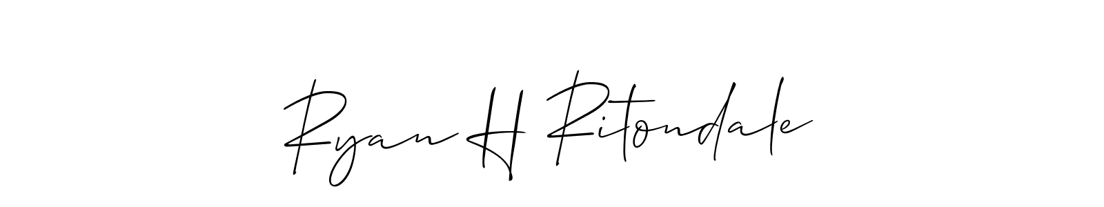 Also we have Ryan H Ritondale name is the best signature style. Create professional handwritten signature collection using Allison_Script autograph style. Ryan H Ritondale signature style 2 images and pictures png