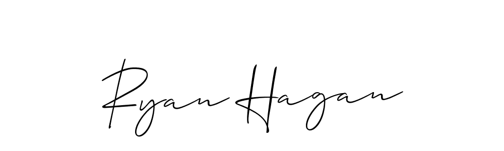 How to make Ryan Hagan name signature. Use Allison_Script style for creating short signs online. This is the latest handwritten sign. Ryan Hagan signature style 2 images and pictures png
