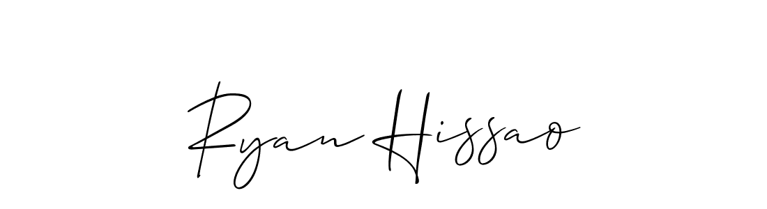You should practise on your own different ways (Allison_Script) to write your name (Ryan Hissao) in signature. don't let someone else do it for you. Ryan Hissao signature style 2 images and pictures png