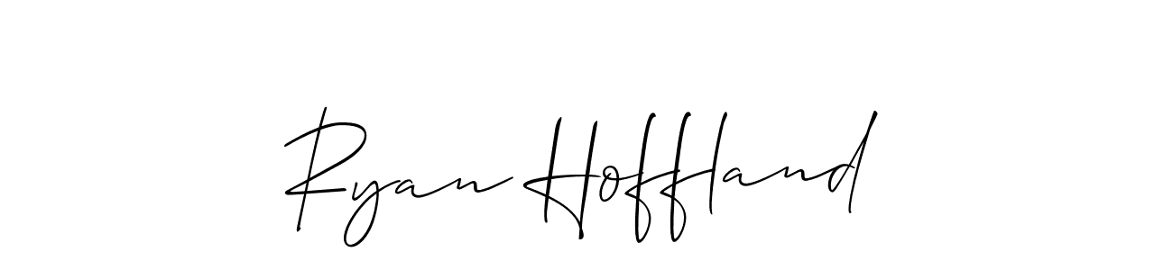 How to make Ryan Hoffland name signature. Use Allison_Script style for creating short signs online. This is the latest handwritten sign. Ryan Hoffland signature style 2 images and pictures png