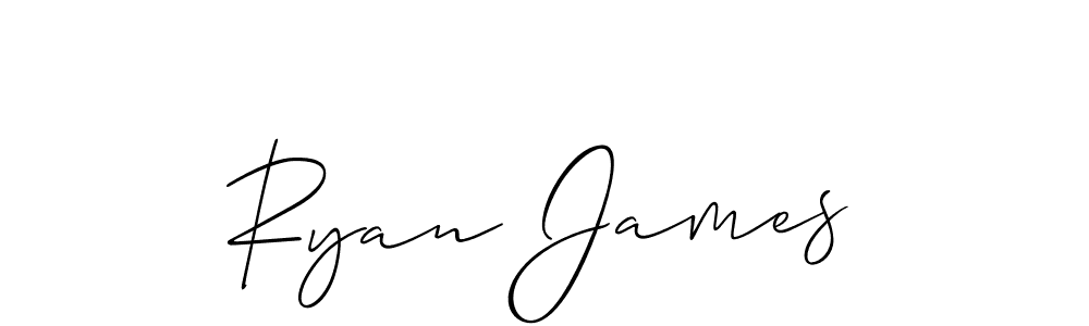 How to make Ryan James name signature. Use Allison_Script style for creating short signs online. This is the latest handwritten sign. Ryan James signature style 2 images and pictures png