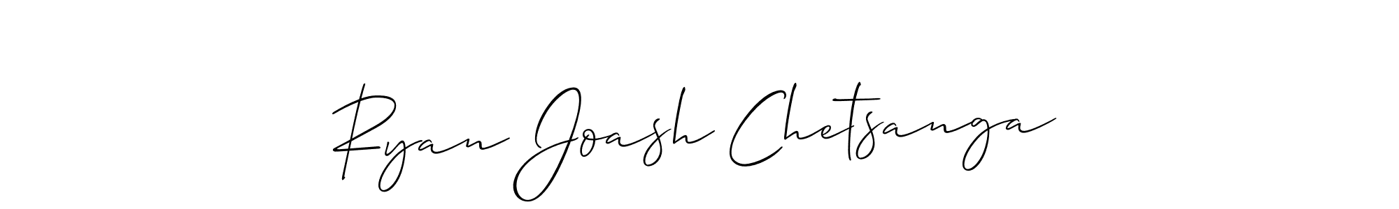 Use a signature maker to create a handwritten signature online. With this signature software, you can design (Allison_Script) your own signature for name Ryan Joash Chetsanga. Ryan Joash Chetsanga signature style 2 images and pictures png