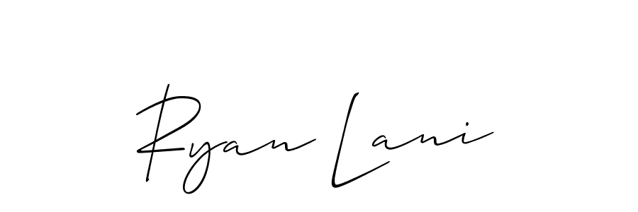 This is the best signature style for the Ryan Lani name. Also you like these signature font (Allison_Script). Mix name signature. Ryan Lani signature style 2 images and pictures png