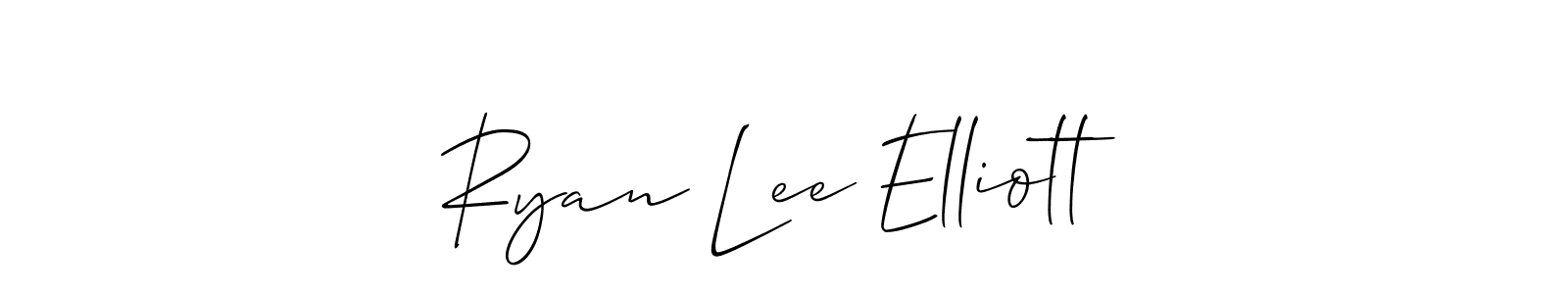 Make a beautiful signature design for name Ryan Lee Elliott. With this signature (Allison_Script) style, you can create a handwritten signature for free. Ryan Lee Elliott signature style 2 images and pictures png