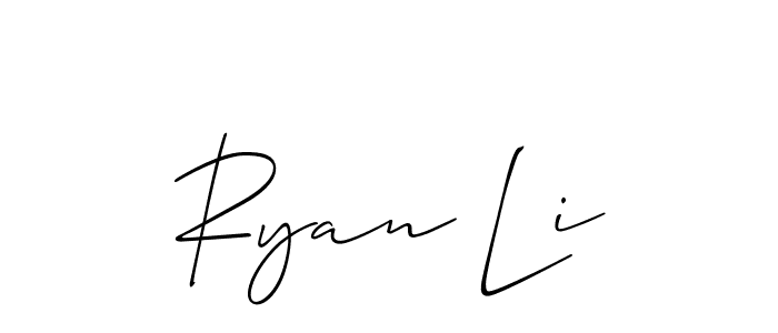 Best and Professional Signature Style for Ryan Li. Allison_Script Best Signature Style Collection. Ryan Li signature style 2 images and pictures png