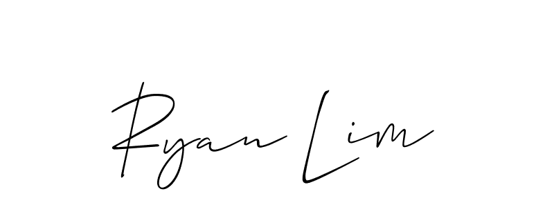 if you are searching for the best signature style for your name Ryan Lim. so please give up your signature search. here we have designed multiple signature styles  using Allison_Script. Ryan Lim signature style 2 images and pictures png