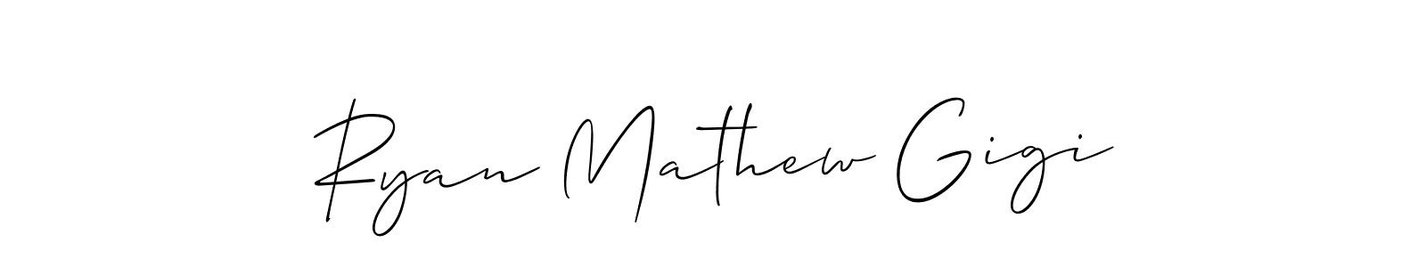How to Draw Ryan Mathew Gigi signature style? Allison_Script is a latest design signature styles for name Ryan Mathew Gigi. Ryan Mathew Gigi signature style 2 images and pictures png