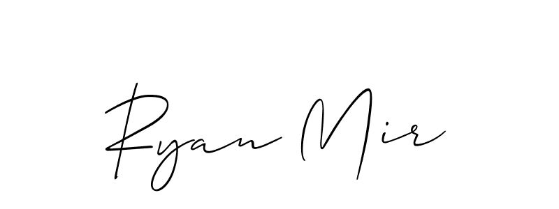 Ryan Mir stylish signature style. Best Handwritten Sign (Allison_Script) for my name. Handwritten Signature Collection Ideas for my name Ryan Mir. Ryan Mir signature style 2 images and pictures png