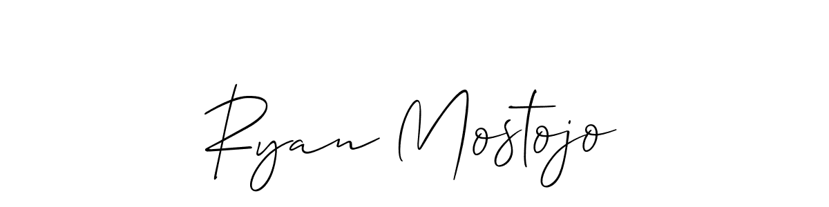 if you are searching for the best signature style for your name Ryan Mostojo. so please give up your signature search. here we have designed multiple signature styles  using Allison_Script. Ryan Mostojo signature style 2 images and pictures png