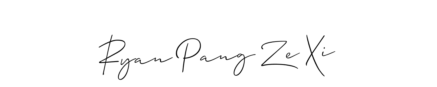 Similarly Allison_Script is the best handwritten signature design. Signature creator online .You can use it as an online autograph creator for name Ryan Pang Ze Xi. Ryan Pang Ze Xi signature style 2 images and pictures png