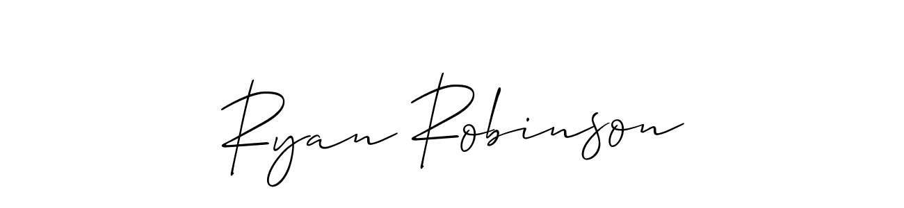 Use a signature maker to create a handwritten signature online. With this signature software, you can design (Allison_Script) your own signature for name Ryan Robinson. Ryan Robinson signature style 2 images and pictures png
