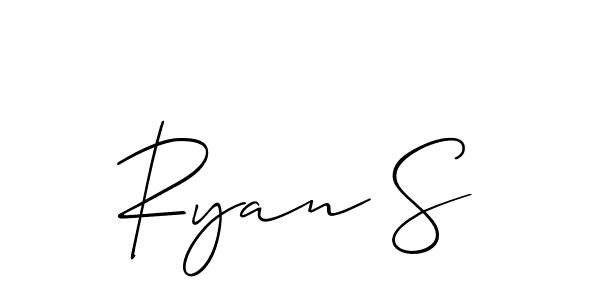 Create a beautiful signature design for name Ryan S. With this signature (Allison_Script) fonts, you can make a handwritten signature for free. Ryan S signature style 2 images and pictures png