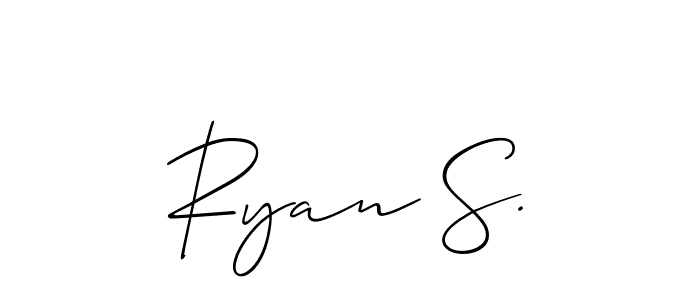 Create a beautiful signature design for name Ryan S.. With this signature (Allison_Script) fonts, you can make a handwritten signature for free. Ryan S. signature style 2 images and pictures png