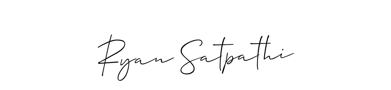 Ryan Satpathi stylish signature style. Best Handwritten Sign (Allison_Script) for my name. Handwritten Signature Collection Ideas for my name Ryan Satpathi. Ryan Satpathi signature style 2 images and pictures png