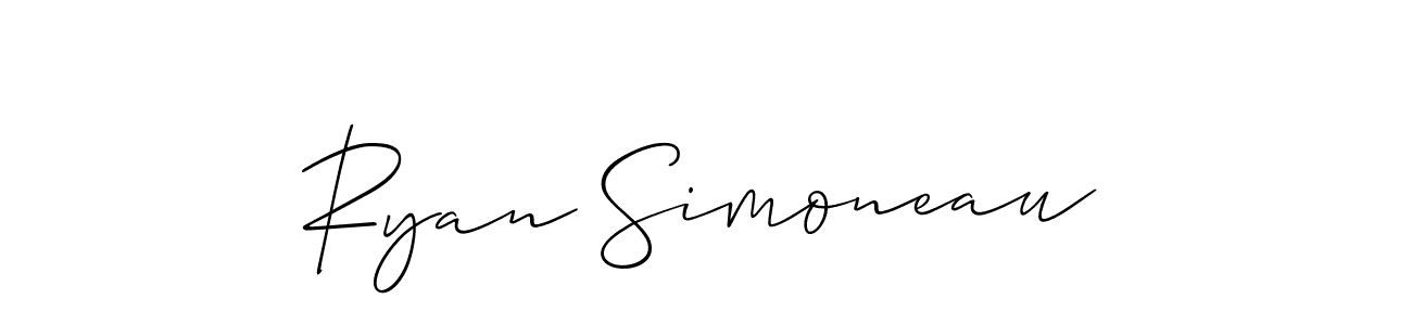 Best and Professional Signature Style for Ryan Simoneau. Allison_Script Best Signature Style Collection. Ryan Simoneau signature style 2 images and pictures png