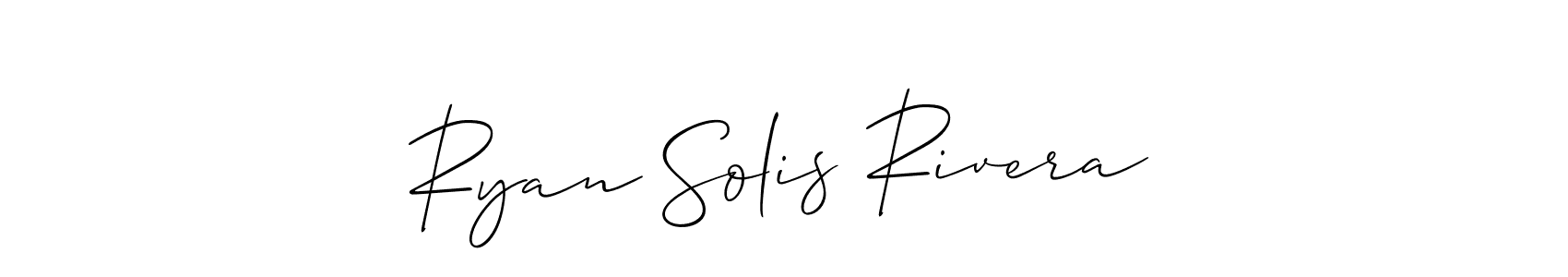 How to make Ryan Solis Rivera name signature. Use Allison_Script style for creating short signs online. This is the latest handwritten sign. Ryan Solis Rivera signature style 2 images and pictures png