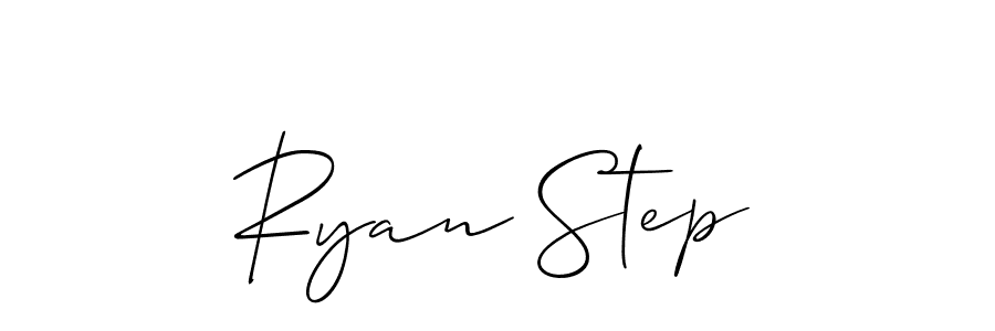 You should practise on your own different ways (Allison_Script) to write your name (Ryan Step) in signature. don't let someone else do it for you. Ryan Step signature style 2 images and pictures png