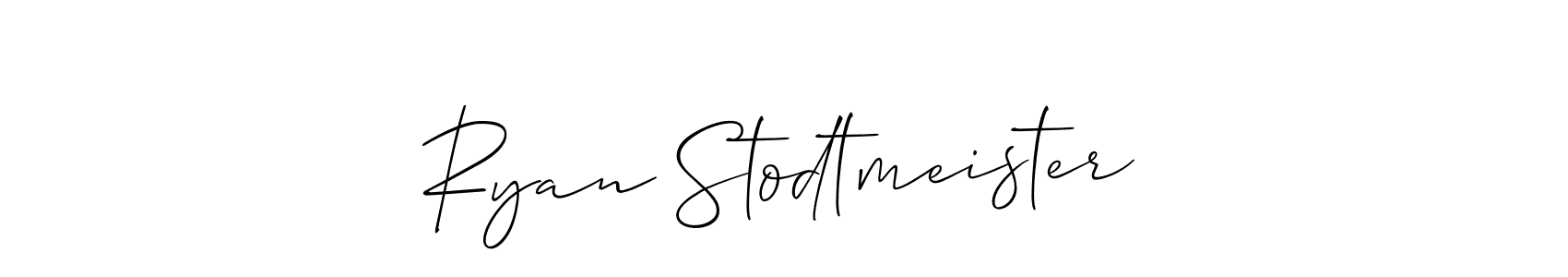 Use a signature maker to create a handwritten signature online. With this signature software, you can design (Allison_Script) your own signature for name Ryan Stodtmeister. Ryan Stodtmeister signature style 2 images and pictures png