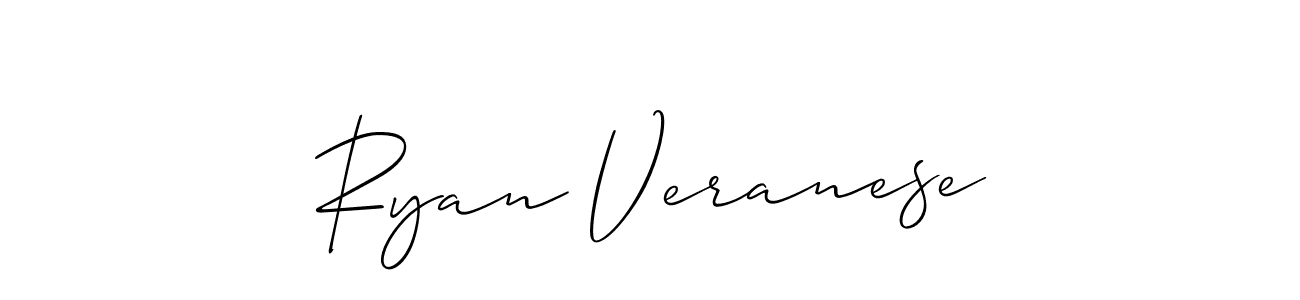 Use a signature maker to create a handwritten signature online. With this signature software, you can design (Allison_Script) your own signature for name Ryan Veranese. Ryan Veranese signature style 2 images and pictures png
