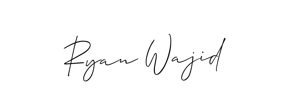 Similarly Allison_Script is the best handwritten signature design. Signature creator online .You can use it as an online autograph creator for name Ryan Wajid. Ryan Wajid signature style 2 images and pictures png